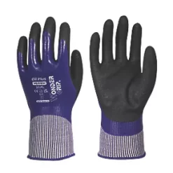 Wonder Grip WG-518W Oil Plus Protective Work Gloves Purple / Black / White X Large