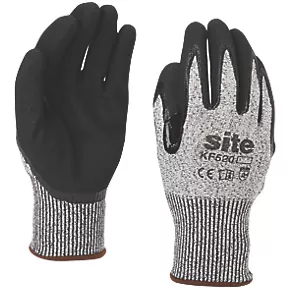 Site 520 Gloves Grey / Black Large 3 Site 520 Gloves Grey / Black Large