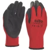 Site 470 Latex Gripper Gloves Red / Black Large -Work Gloves Sales 198FR P