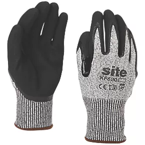 Site 520 Gloves Grey / Black X Large 3 Site 520 Gloves Grey / Black X Large