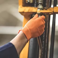 UCI Maxim Nitrile Powder-Free Disposable Gloves Orange Large 50 Pack -Work Gloves Sales 321HY A2