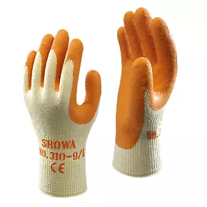 Showa 310 Original Builders Gloves Orange Large 3 Showa 310 Original Builders Gloves Orange Large