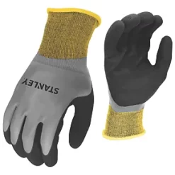 Stanley SY18L Water-Resistant Grip Gloves Black/Yellow/Grey Large