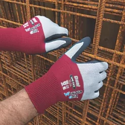Wonder Grip WG-355 DUAL Protective Work Gloves Red / Black / Grey X Large -Work Gloves Sales 490PP A3