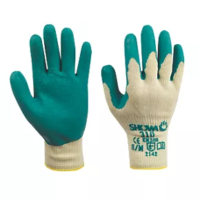 Showa 310 Latex Grip Gloves Green X Large 4 Showa 310 Latex Grip Gloves Green X Large - Image 2