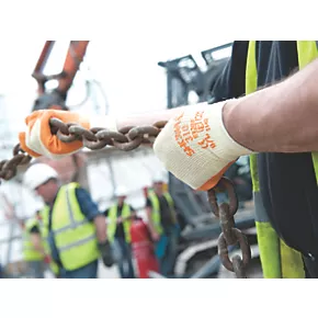 Showa 310 Original Builders Gloves Orange Medium 6 Showa 310 Original Builders Gloves Orange Medium - Image 4