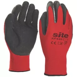 Site 440 Superlight Latex Gripper Gloves Red / Black Medium