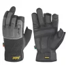 Snickers Power Performance Open 3-Finger Gloves Black/Grey Large -Work Gloves Sales 6386H P