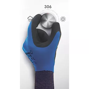 Showa 306 Gloves Blue/Black X Large 7 Showa 306 Gloves Blue/Black X Large - Image 5