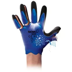 Showa 306 Gloves Blue/Black X Large 13 Showa 306 Gloves Blue/Black X Large -Work Gloves Sales 6387C A5