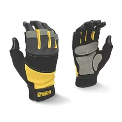 DeWalt DPG213L Fingerless Gloves Black / Yellow / Grey Large