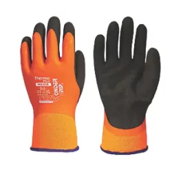 Wonder Grip WG-338 Thermo Plus Protective Work Gloves Orange / Black Large