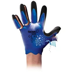 Showa 306 Gloves Blue/Black Large -Work Gloves Sales 7756C A5