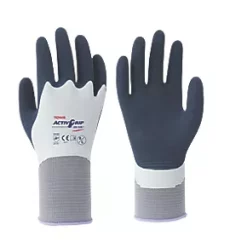 Towa ActivGrip XA-326 Latex Fully-Coated Gloves Blue/Grey Large