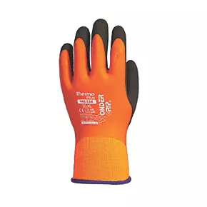 Wonder Grip WG-338 Thermo Plus Protective Work Gloves Orange / Black X Large 4 Wonder Grip WG-338 Thermo Plus Protective Work Gloves Orange / Black X Large - Image 2