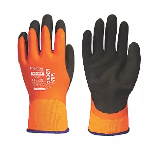Wonder Grip WG-338 Thermo Plus Protective Work Gloves Orange / Black X Large 3 Wonder Grip WG-338 Thermo Plus Protective Work Gloves Orange / Black X Large