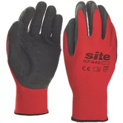 Site 440 Superlight Latex Gripper Gloves Red / Black Large