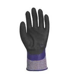 Wonder Grip WG-518W Oil Plus Protective Work Gloves Purple / Black / White Large -Work Gloves Sales 927PP A2